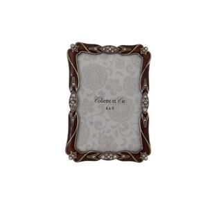 Collette et Cie picture frame photo 4 x 6 rhinestone and enameled